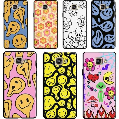 Melting Happy Smile Acid Sad Graffiti Case For Samsung A9 A8 A6 A7 J8 2018 A3 A5 J4 J6 Plus J1 J3 J5 J7 2017 2016 Phone Cover