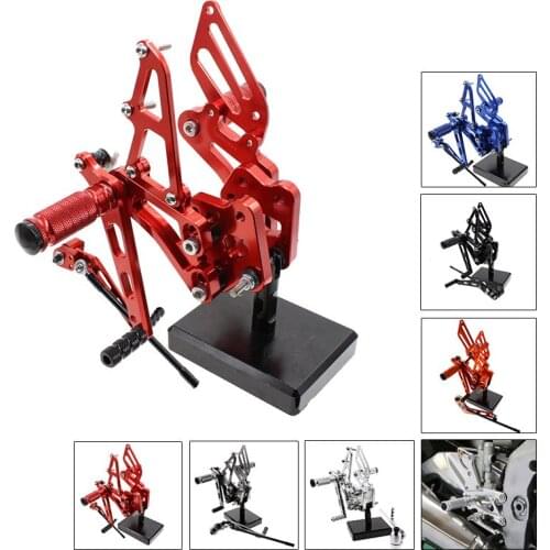 CNC Aluminum Motorcycle Rear Adjustable Rear Sets Set Footrests For Suzuki GSXR 600 GSXR750 K6 2006-2010 2007 2008