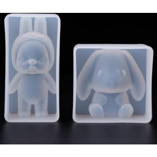 Silicone Mold Animal Bear Lion Rabbit Baby Molds DIY Jewelry Making Cake Fondant Chocolate Decoration Doll Gifts Handmade Crafts