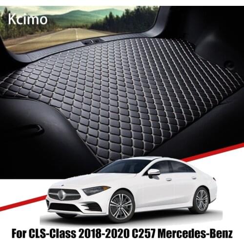 Leather Car Trunk Mat Carpet Tail Benz C257 Cargo Liner For Mercedes Benz CLS Class 2018-2020 Trunk Boot Mat Benz CLS Liner Pad