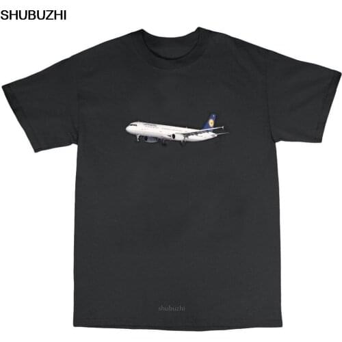 Hot Sale Fashion Lufthansa Airbus A321 Aviation, Airplane T-Shirt S,M,L,XL,XXL Casual Tee Shirts sbz8003