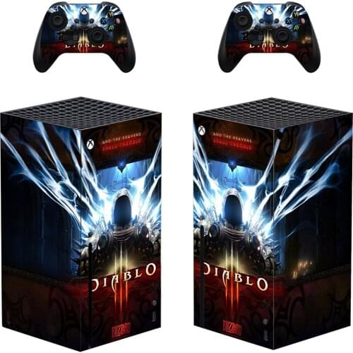 Diablo Games Style Xbox Series X Skin Sticker for Console & 2 Controllers Decal Vinyl Protective Skins Style 1