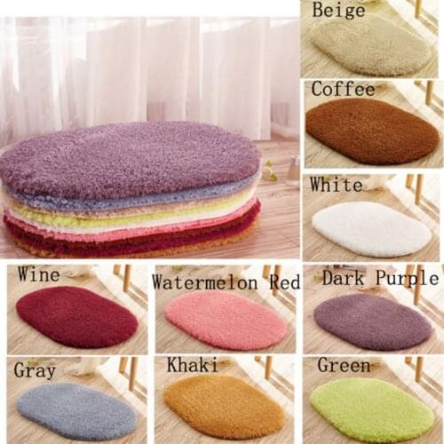 Non-slip Bathroom Mats Memory Foam Bath Rug Ellipse Mats Soft Water Absorption Bath Mats Toilet Floor Doorway Rug Thick Carpets