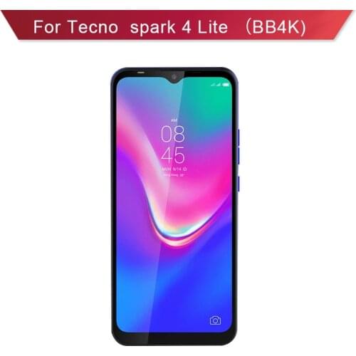 New Full LCD For Tecno Spark 4 lite LCD KC8S Display With Touch Screen Digitizer Assembly Spark4 lite LCD Screen Replacement