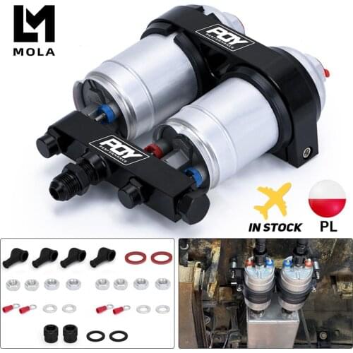 One PC Double Hole Fuel Pump Bracket With Logo + Two Pieces 044 Fuel Pump 300LPH LD2642+FPB044