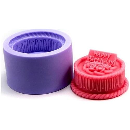 Wholesale!!!1pcs Birthday Cake (LZ0100) Silicone Handmade Soap Mold Crafts DIY Mold