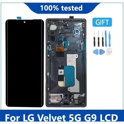 AMOLED LCD For LG Velvet 5G G9 G900 LM-G900N LCD Display Touch Screen Digitizer Assembly Replacement For LG G9 LCD With Frame