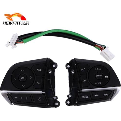 Cruise Control Switch Speed Control Steering Wheel Button with Wire For Toyota Avalon Camry XV70 70 V70 2018 2019