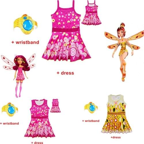 Mia and Me Girls Dress Swimsuit Anime Cartoon Princess Dress Girls Cosplay Dress Kids Sleeveless Sling Skirt Girls Bikinis