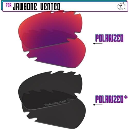 EZReplace Polarized Replacement Lenses for - Oakley Jawbone Vented Sunglasses - BlackPPlus-MidnightP