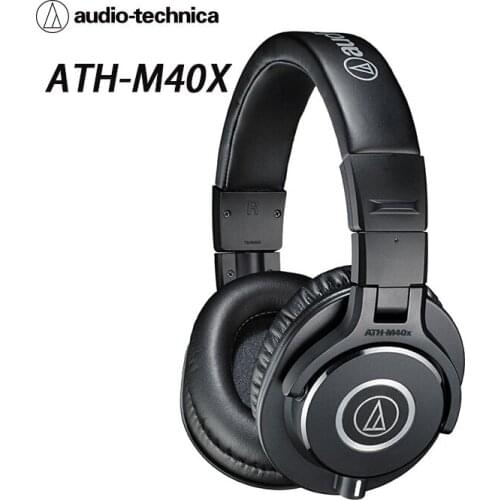 Audio-technica ATH-M40x professional monitor headset 90 degree rotating earmuffs single ear monitor