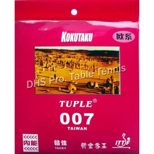 Kokutaku Tuple 007 (TENSION, TACKY) Pips-In Table Tennis Rubber with Sponge