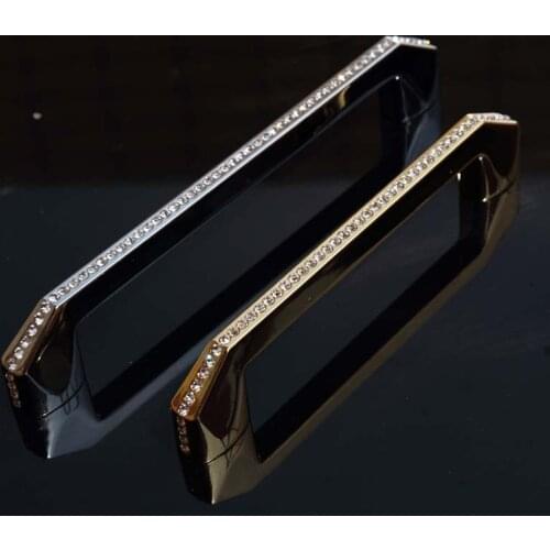 128mm 160mm fashion deluxe rhinestone handle silver gold kitchen cabinet drawer dresser door handles pull 5" K9 crystal handles
