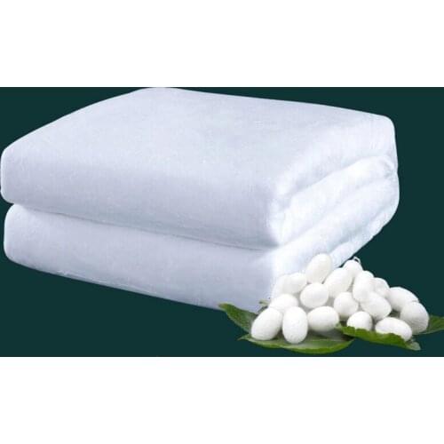 Superior Quality Silk Quilt 100% Mulberry Silk Filler Bed Blanket Comforters 4 Seasons Adult Baby Home 100% Cotton Cover Duvets