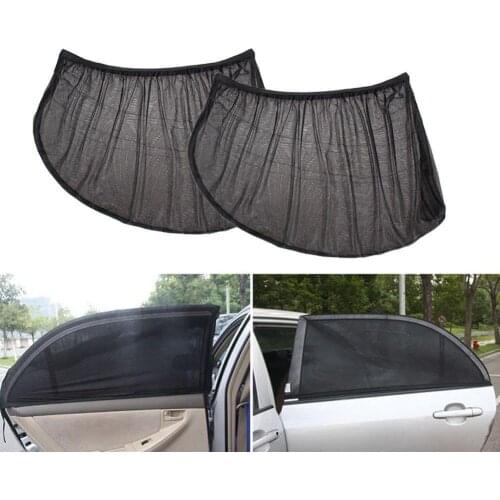 2Pcs Car Rear Side Window Sun Visor Shade Cover Shield Sunshade UV Protector