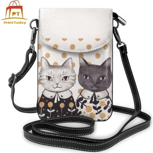 Sweet Cat Shoulder Bag Sweet Cat Leather Bag Trending Woman Print Bags Street Multifunction Teen Print Purse