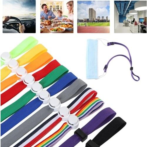 1 Pc Adjustable Mask Hanging Rope Face Mask Lanyard Mask Holder Traceless Ear Hanging Rope in School Outdoor For Kids Adult Tool