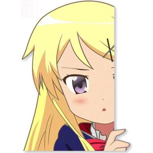 Personality Peeking Karen Left Vinyl Car Stickers Surfboard Motorcycle Occlusion Scratch Window Decal Cover Scratches Waterproof