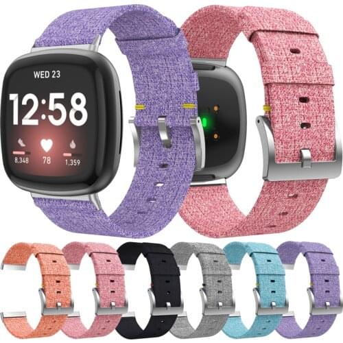 High Quality Sport Nylon Band Compatible For Fitbit Versa 3/Versa 2 Smart Watch Band Canvas Woven Bracelet Watchband