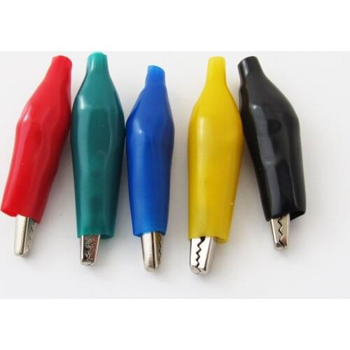 1pc Medium Size 36mm Battery Insulated Alligator Clip with Boot in 5 colors
