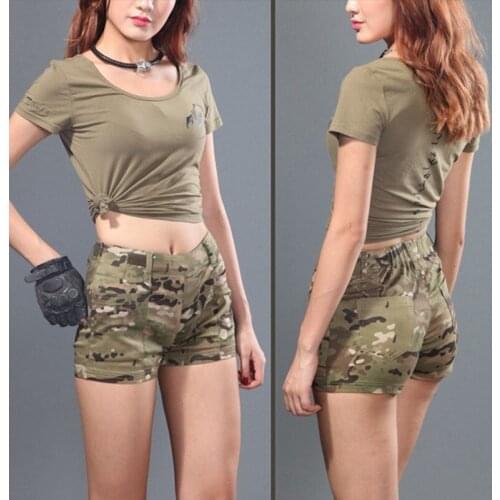 Women Shorts Skirt Pantskirt Outdoor Climbing Hiking Camouflage Camping Tactical Training Wearproof Female Trousers Short Pants