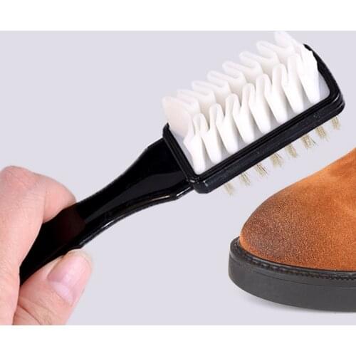 1 pcs Suede cleaning brush double-sided brush flip fur suede brush