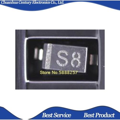 100 Pcs/Lot BAT43W S8 SOD123 30V 0.2A New and Original In Stock