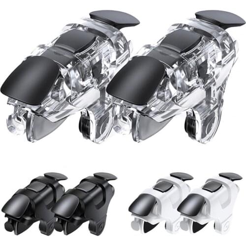 2Pcs Three Generations Chicken-Eating Game Handle Auxiliary Metal Gaming Controller Buttons Joystick Trigger Button