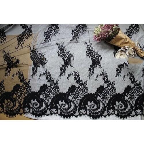 3M/Lot 2 colors Eyelashes Lace Trim Small Flower Lace Fabric Handmade DIY Clothes Accessories