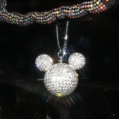 Car rearview mirror hanging Bling Accessories car cute interior decoration crystal diamonds styling High Quality