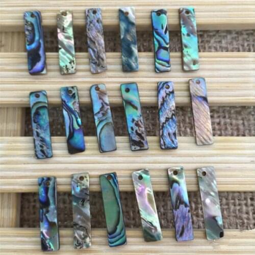 50PCS/LOTS 5X20MM Natural abalone shell strip inlaid jewelry for DIY necklace earrings creative fashion design materials
