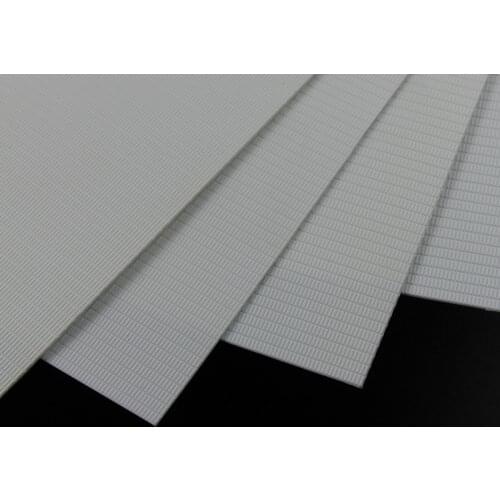 ABS25 4pcs ABS Styrene Plasticard Floor Wall brick Sheet 215mm x 300mm White Architectual