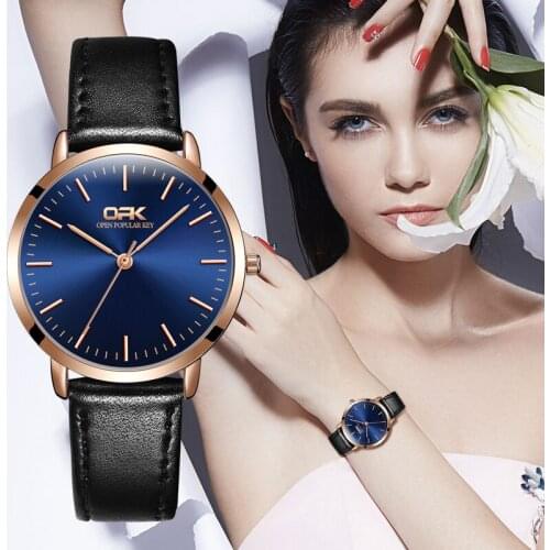 OPK Women Watches Top Brand Luxury Fashion Female Quartz Wrist Watch Ladies Leather Waterproof Clock Girl Relogio Feminino