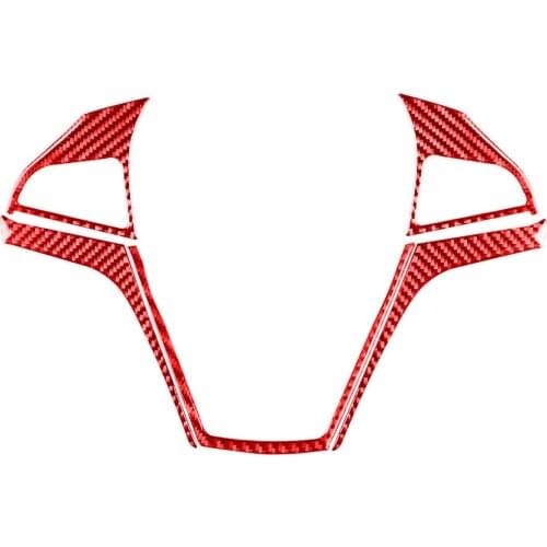 Decorate Carbon Fiber Sticker Steering Wheel Cover Camaro Auto Accessories 2013-2015 Models Cars 5pcs/set Five Piece Set