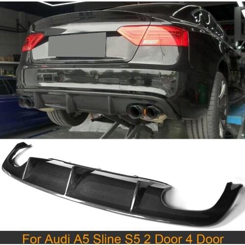 Carbon Fiber Rear Bumper Diffuser Lip for Audi A5 Sline S5 Sedan Convertible Coupe 2012 - 2016 Non Standard Rear Diffuser FRP
