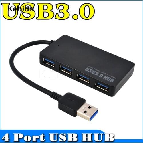 Kebidumei 5Gbps 4 ports usb 3.0 hub USB Splitter Adapter For PC Laptop Power Supply high speed