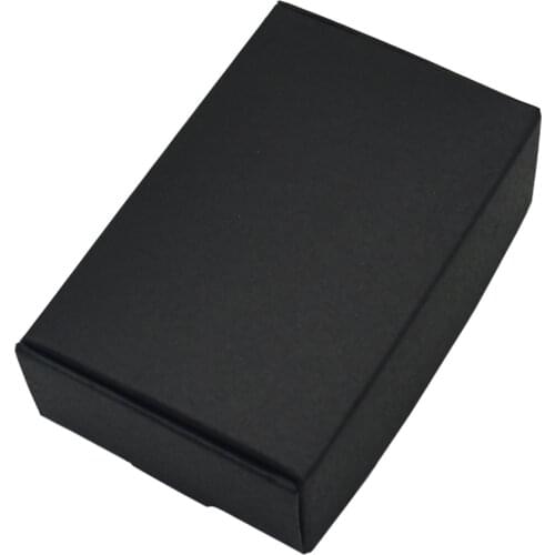 9.4x6.2x3cm Black Cardboard Paper Boxes for Wedding Gift Card Package Kraft Paper Box Birthday Candy Crafts Wrapping Box 50PCS