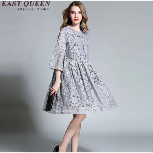 Large size lace dresses tunic women big size summer style clothes women large size summer dress big size KK878 H