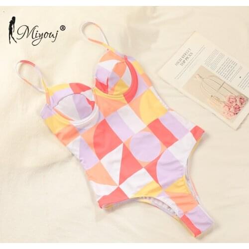 Miyouj Bow-Knot One Shoulder Swimsuit Female Ruffled Bikini Push Up One Piece Bathing Suit Women Swimwear 2019 Mujer Biquinis