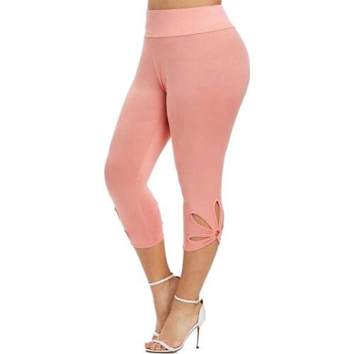 Summer Ladies Capri Pants Hollow Out Slim Sporty Women Sexy High Waist Tight Fitness Pants pantalones de mujer брюки женские