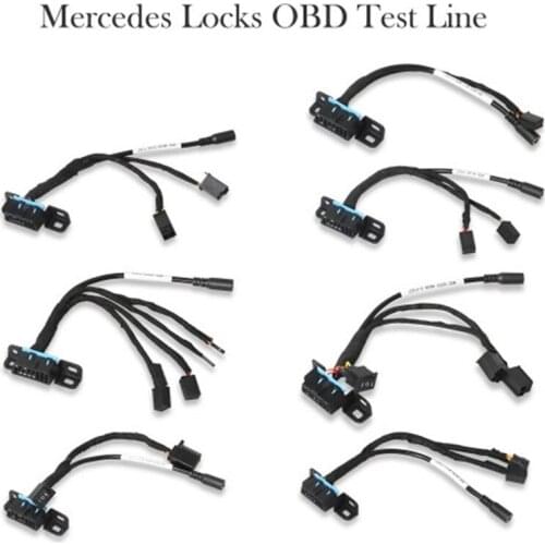 MB Locks OBD Test Line 7pcs for W209/W211/W906/W169/W208/W202/W210/W639 EZS Cable works with VVDI MB Tool