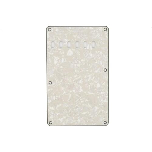 Musiclily Vintage Style Strat Tremolo Backplate for Fender USA/Mexican Made Standard Stratocaster, 4Ply Parchment Pearl