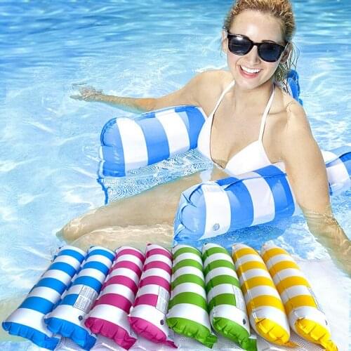PVC Summer Inflatable Foldable Floating Row Swimming Pool Water Swimming Mattress sea swimming ring Pool Party Toy lounge bed