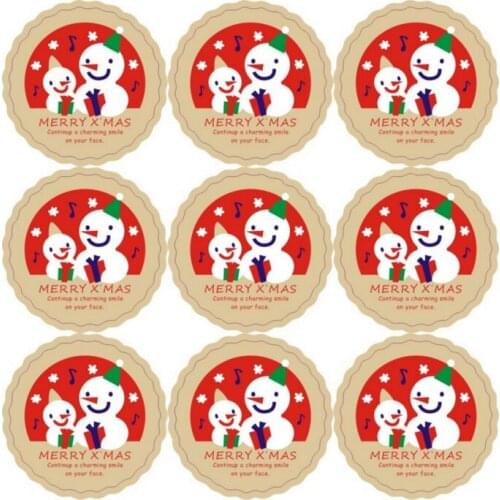 90pcs/lot kawaii Christmas music snowman adhesive seal sticker gifts label sticker DIY homemade celebrate christmas