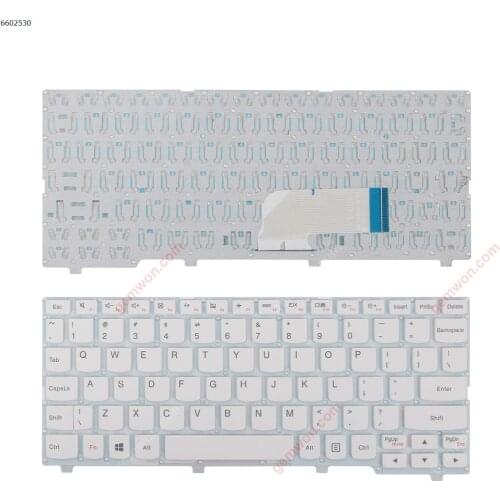 US New Replacement Keyboard for LENOVO Ideapad 100S-11IBY Laptop White NO Frame