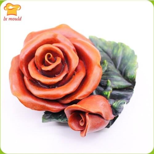 2020 New Rose Soap Silicone Mold Polymer Clay Candle Tool Big Rose Mold