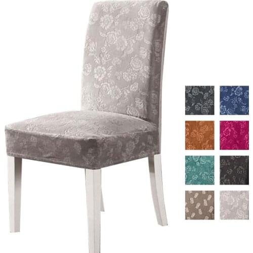 New Crystal Velvet Chair Cover Modern Anti-dirty Spandex Elastic Chair Slipcover Stretch Chair Cover for Dining Room Banquet