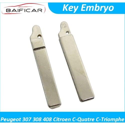 Baificar Brand New Quality Car Key Embryo Metal Remote Control For Peugeot 307 308 408 Citroen C-Quatre C-Triomphe