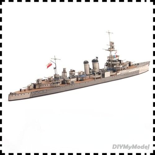 DIYMyModeI Polish cruiser Conrad 1:400 DIY Handcraft Paper Model Kit Handmade Toy Puzzles Gift Movie prop