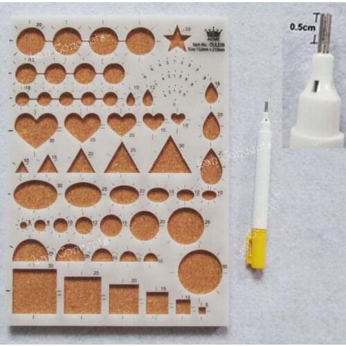 Craft Quilling Tools - Template Board 1 piece with Slotted Pen 1 piece - free shipping